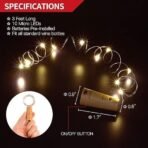 One94Store 20 LED Warm White Wine Bottle String Lights, 2M Copper Wire Fairy Lights, Battery Operated, Ideal for Bottles, Parties, Weddings, Home Decor - (Pack of 5) - Fast Shipping to USA & Canada - Image 4