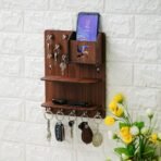 Webelkart Premium Wooden Key Chain Key Holder for Diwali Decorations, Key Hanger for Home/Office Decor, Key Stand for Wall Hanging Home Decorations Item (11.5" Inches) - Fast Shipping to USA & Canada - Image 2