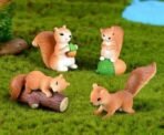 VRB Dec 1 Set Miniature Showpiece Set for Home Decor, car Dashboard,Valentine,Living Room,Gifts Figurines,Cake Decoration Items,Figurines for Home Decor. ((4 Pcs Squirrel Miniature)) - Fast Shipping to USA & Canada - Image 3