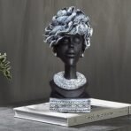 Xtore Home Decor Resin African Lady with White Earrings Showpiece (Black, Pack of 1) - Fast Shipping to USA & Canada - Image 5