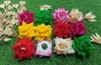 VRB Dec 12 Pcs Artificial Pheony/Dahlia/Rose Flowers Fake Water Floating Flowers for Pooja Thali, Festival and Events, Home Decor,Diwali Decoration Items and DIY(Multicolor) (Velvet Rose - 12 Pcs) - Fast Shipping to USA & Canada - Image 4