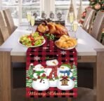VRB DecTM 1pcs Christmas Table Runner Cloth for 6 Seater/Theme (12x68 inches) Table Runner for Dining Table,Christmas,Xmas,Decorations Items,Gift (Design 1) - Fast Shipping to USA & Canada - Image 2
