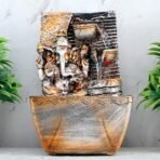 Global Grabbers Polyresin Table Top Indoor Outdoor Water Fall Fountain with LED Lights Home Decor Decoration Gift Gifting Items-A_ORG-SF21 - Fast Shipping to USA, Canada & India - Image 2