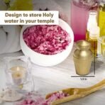 Leak Proof Brass Gangajal Kalash for Pooja Temple Spirituals Diwali Gift 10 ml capacity Size 3x1.5 inch - Fast Shipping to USA & Canada - Image 3