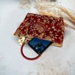Xtore Beautiful Handmade Purse with Golden Work for Women (Pack of 1, Maroon) - Fast Shipping to USA & Canada - Image 3