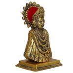 Webelkart Premium Baba Khatu Shyam ji Idol Statue Showpiece for Home and Pooja Decoration | Khatu Shyam Murti for Home and Car Dashboard | Diwali Corporate Gifting (Gold, 6.5 Inches) - Fast Shipping to USA & Canada - Image 3