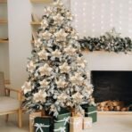 VRB Dec 6 pcs Christmas Poinsettias Big Glitter Velvet Decorative Artificial Flowers Christmas Flowers of Christmas Decorations Items/Chritmas Tree. (6 Pcs - Gold Big Glitter Velvet Poinstea) - Fast Shipping to USA & Canada - Image 4