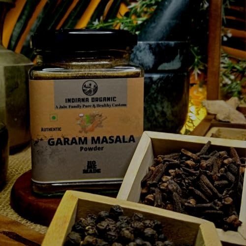 51nGQCakz2L-1.jpg Indiana Organic Garam Masala Powder - 150 Gram Freshly Pack on Order | No Red Chilli | No Onion and Garlic. - Fast Shipping to USA & Canada - Image 1