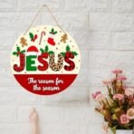 Webelkart Premium Christmas Jesus Wall Hanging for Home Decor, Round Holiday Themem,Wall Hanging for Christmas Decor,(10" Inches) - Fast Shipping to USA & Canada - Image 5