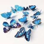 Xtore 24pcs 3D Home Decor Butterfly | 3D Butterfly Beautiful Decor Item | Comes with Sticking pad - Ocean Blue)(Set of 24) - Fast Shipping to USA & Canada - Image 4
