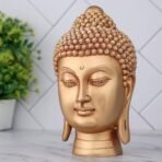 Global Grabbers New face Head Buddha Statue showpiece Idol Home Decor Items for Living Room and Gifts (Golden 2) - Fast Shipping to USA, Canada & India - Image 4