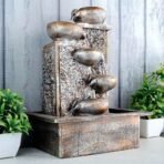 Global Grabbers Polyresin Table Top Indoor Outdoor Water Fall Fountain with LED Lights Home Decor Decoration Gift Gifting Items-A_ORG-SF18 - Fast Shipping to USA, Canada & India - Image 4
