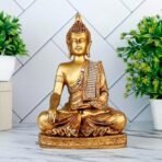 Global Grabbers New Sitting Buddha Statue showpiece Idol Home Decor Items for Living Room and Gifts (Golden 4) - Fast Shipping to USA, Canada & India - Image 2
