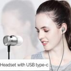 Xtore Wired in Ear Earphone Type C with Mic (Black) - Fast Shipping to USA & Canada - Image 5