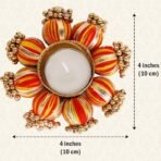 Sehaz Artworks Festive Decor | Golden Diwali Diyas for Home Decorations | Diya with Tealight | Diwali Decoration for Home | Diya for Pooja | Pooja Decoration Items - Pack of 5 - Fast Shipping to USA & Canada - Image 3