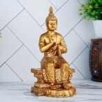Global Grabbers New Buddha Statue showpiece Idol Home Decor Items for Living Room and Gifts (Golden 4) - Fast Shipping to USA, Canada & India - Image 4