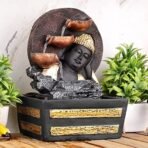 Global Grabbers Polyresin Table Top Indoor Outdoor Water Fall Fountain with LED Lights Home Decor Decoration Gift Gifting Items-GOL_BRO-S1-(000) - Fast Shipping to USA, Canada & India - Image 2