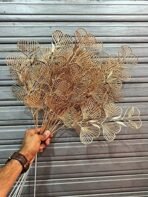 VRB Dec 1 Pcs Artificial Eucalyptus Gingko Leaves Faux Flowers Fake Flower for Home,Office Corner,Bedroom,Balcony,Living Room Decoration, Restaurant Decor and Craft (Pot NO Include (Golden Hearts Stick, 1) - Fast Shipping to USA & Canada - Image 3