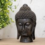 Global Grabbers New face Head Buddha Statue showpiece Idol Home Decor Items for Living Room and Gifts (Antique Golden) - Fast Shipping to USA, Canada & India - Image 5