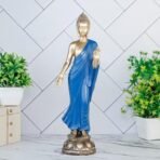 Global Grabbers New Standing Buddha Statue showpiece Idol Home Decor Items for Living Room and Gifts (Blue Golden) - Fast Shipping to USA, Canada & India - Image 2
