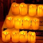 VRB Dec 6 Pcs Acrylic Flameless & Smokeless Decorative Candles Led Tea Light Candle Perfect for Gifting, Home, Birthday, Diwali, Christmas,Decorative Candles,Birthday (Melting Tealight - 6 Pcs) - Fast Shipping to USA & Canada