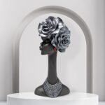 Xtore Home Decor Resin African Lady Showpiece (Black, Pack of 1) - Fast Shipping to USA & Canada