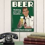 Sehaz Artworks Home Decor Items | living Room Decorative Items | Wall Decor | Room Decor | FeelSingle' Rust Looks Wall Sign for Wall Decoration Tin Sign (MDF, 30 cm x 20 cm x 0.3 cm) - Fast Shipping to USA & Canada - Image 2