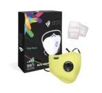Xtore Certified N99 FDA CE Washable Mask with Replaceable 5 layer filter (1 mask 2 Filter, Neon Lime) - Fast Shipping to USA & Canada