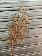 VRB Dec 1 Pcs Artificial Eucalyptus Gingko Leaves Faux Flowers Fake Flower for Home,Office Corner,Bedroom,Balcony,Living Room Decoration, Restaurant Decor and Craft (Pot NO Include (Golden Hearts Stick, 1) - Fast Shipping to USA & Canada - Image 2