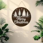 Webelkart Antique Merry Christmas Door Wall Hanging| Christmas Tree Decoration Items| Xmas Decor Hanging (10" Inches) - Fast Shipping to USA & Canada - Image 2