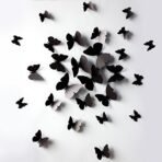 Xtore 24pcs 3D Home Decor Butterfly | Beautiful Decor Item | Comes with Sticking pad - (Set of 24) (Shaded Black) - Fast Shipping to USA & Canada - Image 4
