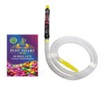 PUFF SMART Premium Herbal Flavor Bubblegum 50GM, White TSB Hose Combo (100% Tobacco and Nicotine Free) - Fast Shipping to USA & Canada