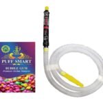 PUFF SMART Premium Herbal Flavor Bubblegum 50GM, White TSB Hose Combo (100% Tobacco and Nicotine Free) - Fast Shipping to USA & Canada
