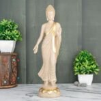 Global Grabbers New Standing Buddha Statue showpiece Idol Home Decor Items for Living Room and Gifts (Stone White) - Fast Shipping to USA, Canada & India - Image 2