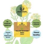 Indiana Organic Sarso, Yellow Mustard Seeds, Rajasthan (200) - Fast Shipping to USA & Canada - Image 2