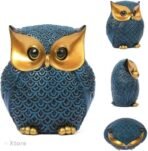 Xtore Modern Classy Lucky Owl Resin Art Figure Showpiece (Blue), 1 Piece - Fast Shipping to USA & Canada - Image 5