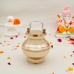 Brass Kamandal | Gangajali | Kalash | Lota | With Lid for Gangajal | Holy Water Pot For Temple & Home and All Poojas, Rituals, Ceremonies (Capacity :200ml | Size :8cm | Weight :126gm Approxe) - Fast Shipping to USA & Canada
