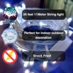 One94Store 36 Ft White LED Pixel String Lights | 360? Copper Wire Decorative Fairy Lights for Diwali, Christmas, Wedding, Party & Home Decoration | Bright Serial LED Pack of 3 - Fast Shipping to USA & Canada - Image 4