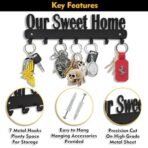 Sehaz Artworks Key Holder for Home Decor Stylish | Key Hangers for Wall | Key Stand | Key Chain Holder | Wall Stand Holder - Our Sweet Home Metal Keyholder - Fast Shipping to USA & Canada - Image 4