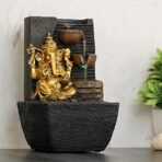 Global Grabbers Polyresin Table Top Indoor Outdoor Water Fall Fountain with LED Lights Home Decor Decoration Gift Gifting Items-GOL_BRO-SF21-(000) (MINI, GOL_BRO-SF21) - Fast Shipping to USA, Canada & India - Image 3