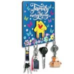 Sehaz Artworks Key Hanger for Wall | Key Holder for Home Decor Stylish | Key Stand for Wall | Wooden Key Holder for Wall | Key Chain Holder for Wall | Key Hooks - SQ_0003 (5 Hooks) - Fast Shipping to USA & Canada - Image 2