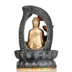 Global Grabbers Polyresin Table Top Indoor Outdoor Water Fall Fountain with LED Lights Home Decor Decoration Gift Gifting Items-GOL_GRY-SF24-(000) - Fast Shipping to USA, Canada & India - Image 4