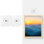 Xtore Wall Sticker Hooks | Ready to Hang Adhesive Hooks | Strong Sticky Hooks for Keys, Towels, Bags | No Drilling Required | White Square Design - Pack of 2 - Fast Shipping to USA & Canada