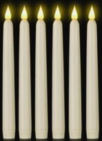 VRB Dec 3pcs Pillar Candles Acrylic Flameless & Smokeless Decorative Candles Led Tea Light Candle Perfect for Gifting, Home,Diwali, Christmas,Decorative Candle,Birthday (Model 7) - Fast Shipping to USA & Canada