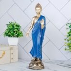 Global Grabbers New Standing Buddha Statue showpiece Idol Home Decor Items for Living Room and Gifts (Blue Golden) - Fast Shipping to USA, Canada & India - Image 3