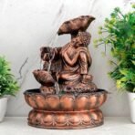 Global Grabbers Polyresin Table Top Indoor Outdoor Water Fall Fountain with LED Lights Home Decor Decoration Gift Gifting Items-A_COP-SF12 - Fast Shipping to USA, Canada & India - Image 2