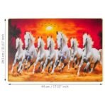 Webelkart Premium Big Seven Running Horses With Frame For Wall Vastu UV Print, Sunset Background Canvas Painting,Seven Horse Large Decorative Painting for Home Living Room,(8 MM 17.32" Inches) - Fast Shipping to USA & Canada - Image 4
