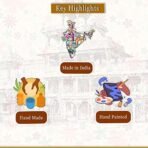 Xtore Creative Resin Golden Reindeer Sculptures | Beautiful Home Decor | Lifts up Energy of Your Room - (Pack of 2, Blue) - Fast Shipping to USA & Canada - Image 5