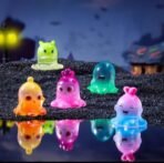 VRB Dec 1 Set Miniature Showpiece Set for Home Decor,Car Dashboard,Valentine,Living Room,Gifts Figurines,Cake Decoration Items,Figurines for Home Decor. ((5 Pcs Glowing Ghost)) - Fast Shipping to USA & Canada - Image 3