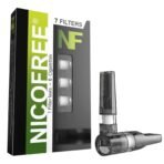 Nicofree | Black | 35 Cigarette Filters, 5 Packs | Made with Toxin-free, Recycle-friendly Materials | Reduce Tar, Prevent Stains & Odour on Fingers | For Cigarettes, Dokha, Medwakh Pipe - Fast Shipping to USA & Canada